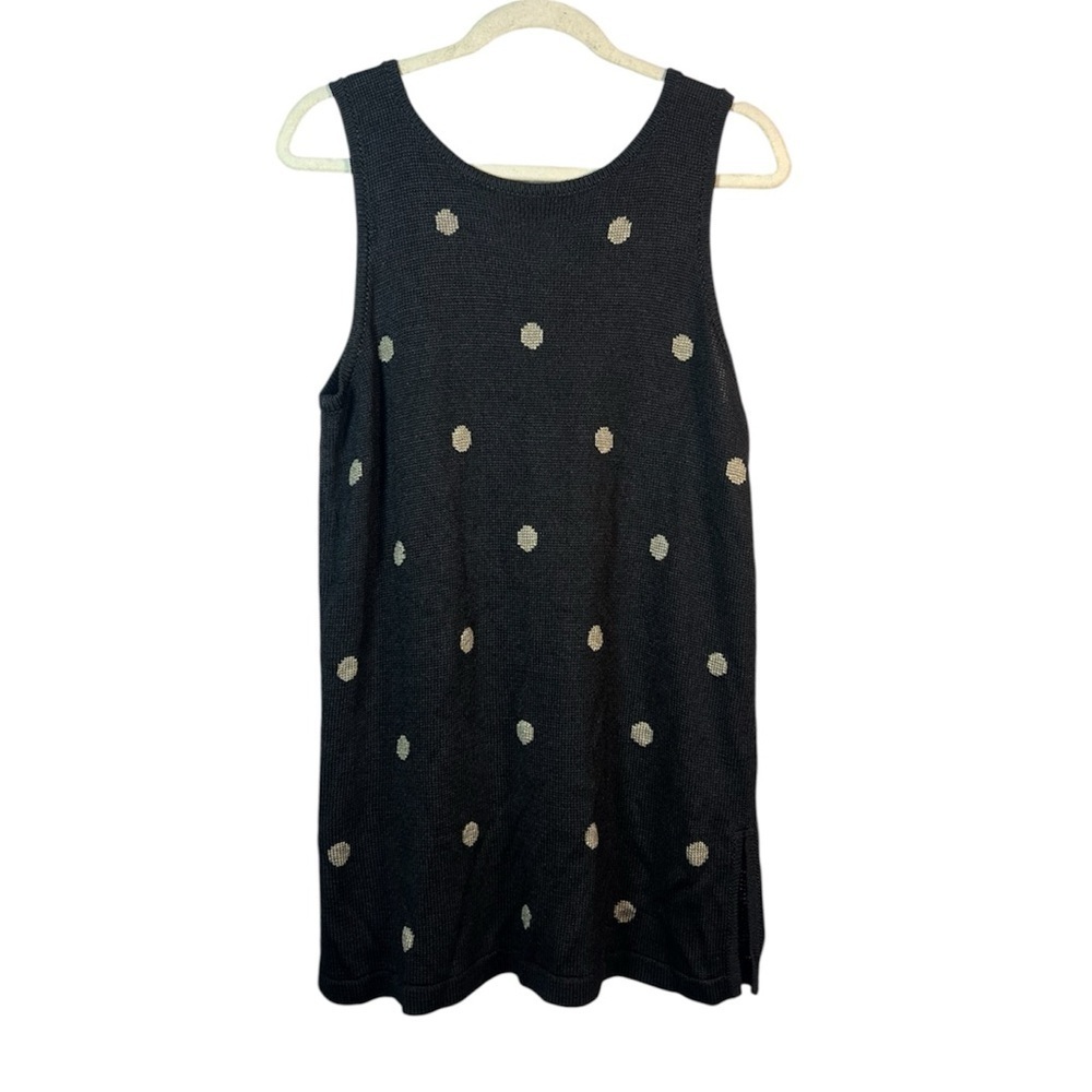 NWT Vintage Linda Allard Ellen Tracy Knit Polka Dot Mini Dress Medium